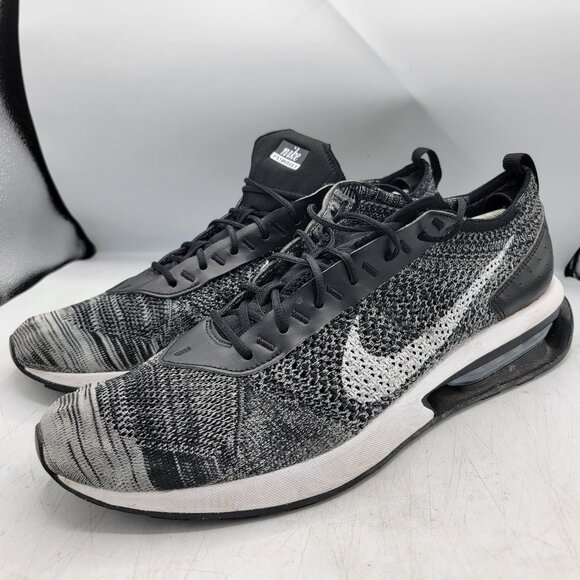 Nike Air Max Flyknit Racer Mens 15 Running Shoes Black White Oreo DJ6106-001 main image 10